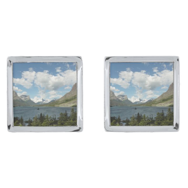Saint Mary Lake II at Glacier National Park Cufflinks (Front)