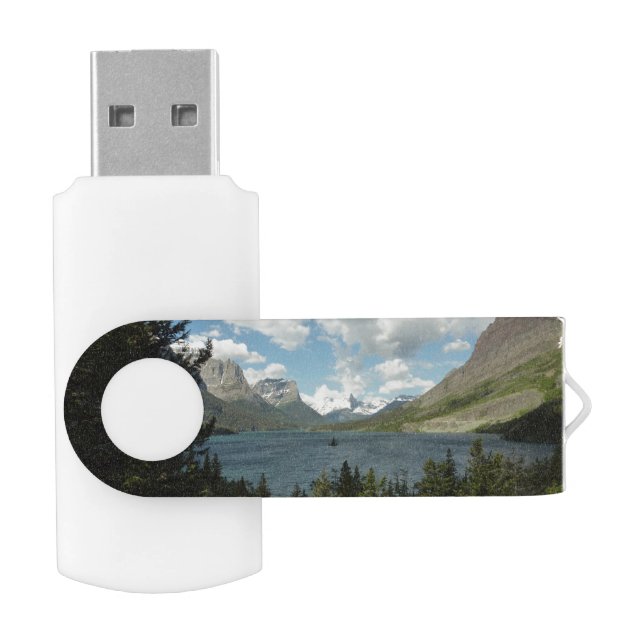Saint Mary Lake II at Glacier National Park Flash Drive (Opened)