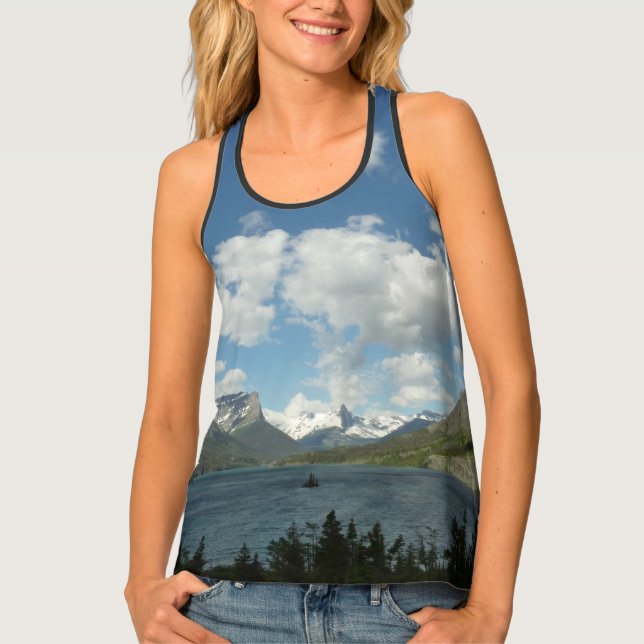 Saint Mary Lake II at Glacier National Park Tank Top (Front)