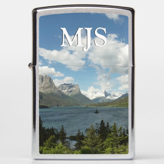 Saint Mary Lake II at Glacier National Park Zippo Lighter (Front)