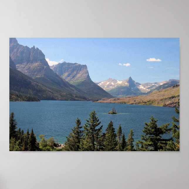 Saint Mary Lake in Glacier National Park Poster (Front)