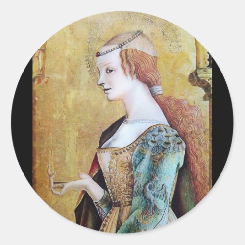 SAINT MARY MAGDALENE 2 GoldRed Classic Round Sticker