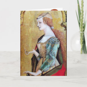 SAINT MARY MAGDALENE 2 Gold,Red Holiday Card
