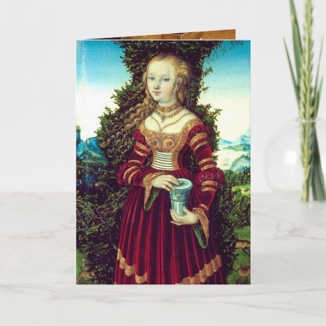 SAINT MARY MAGDALENE ,Brown Parchment Holiday Card (Front)