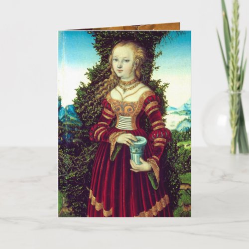 SAINT MARY MAGDALENE Brown Parchment Holiday Card