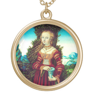 SAINT MARY MAGDALENE GOLD PLATED NECKLACE
