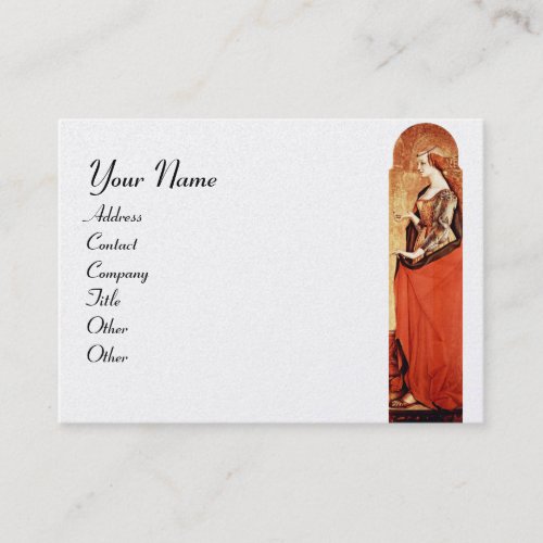 SAINT MARY MAGDALENE Gold RedWhite Pearl Paper Business Card