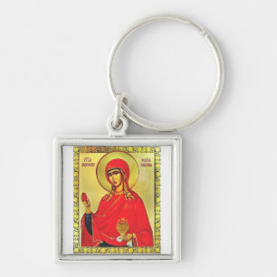 Saint Mary Magdalene orthodox icon Keychain