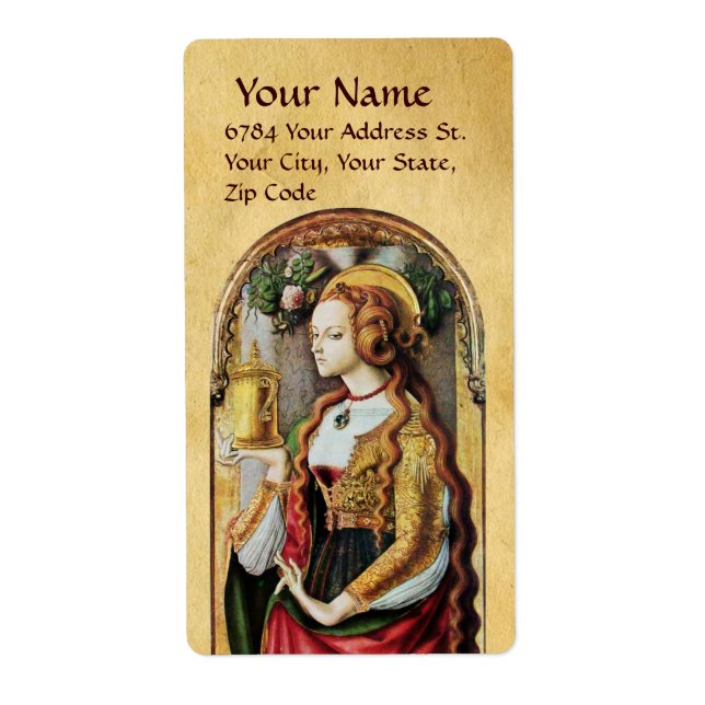 SAINT MARY MAGDALENE Parchment Label (Front)