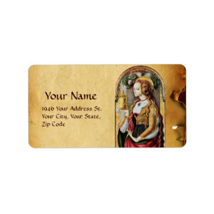 SAINT MARY MAGDALENE Parchment Label