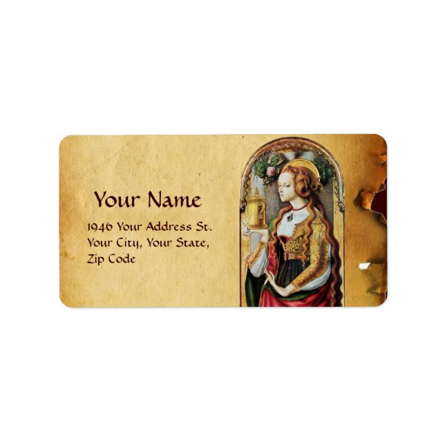 SAINT MARY MAGDALENE Parchment Label (Front)