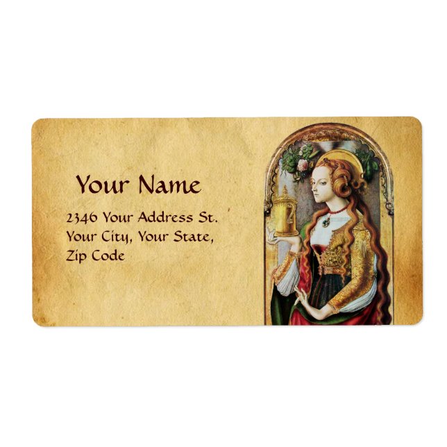 SAINT MARY MAGDALENE Parchment Label (Front)