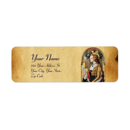 SAINT MARY MAGDALENE Parchment Label