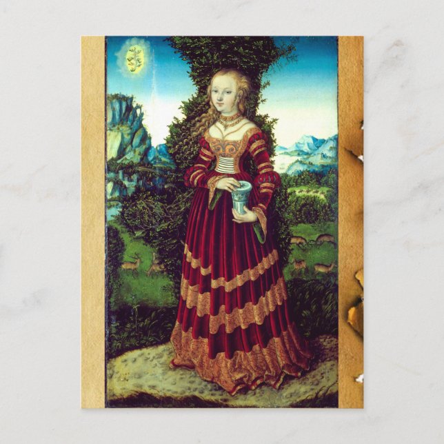 SAINT MARY MAGDALENE Parchment Postcard (Front)