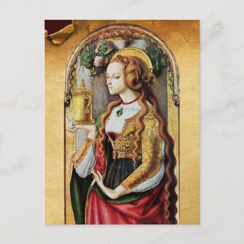 SAINT MARY MAGDALENE Parchment Postcard