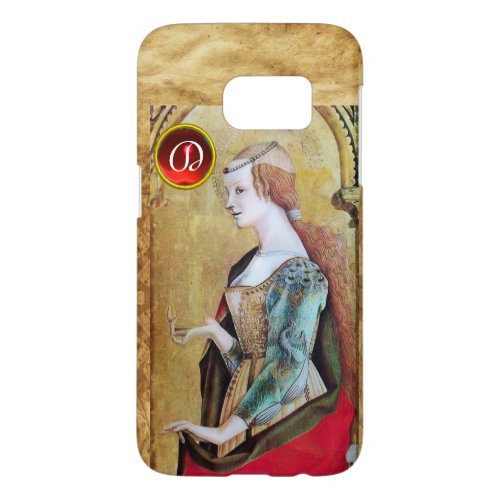 SAINT MARY MAGDALENE Parchment Ruby Gem Monogram Samsung Galaxy S7 Case