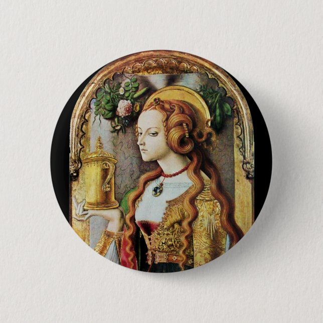 SAINT MARY MAGDALENE PINBACK BUTTON (Front)