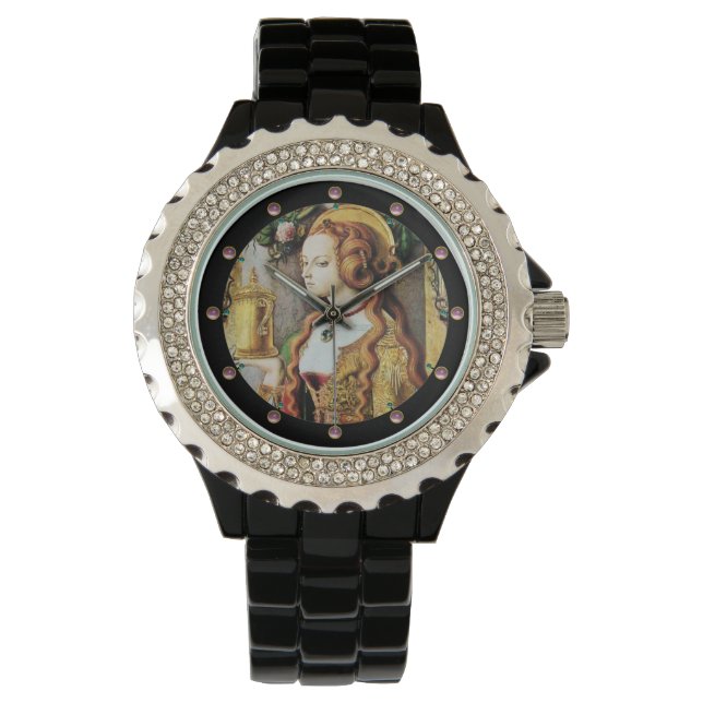 SAINT MARY MAGDALENE Pink Gemstones Watch (Front)