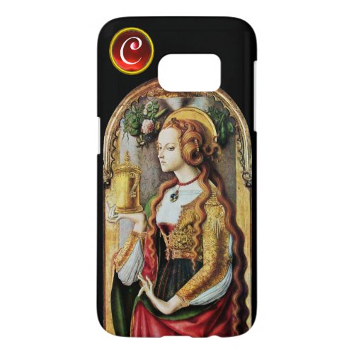 SAINT MARY MAGDALENE  Ruby Gem Monogram Black Samsung Galaxy S7 Case