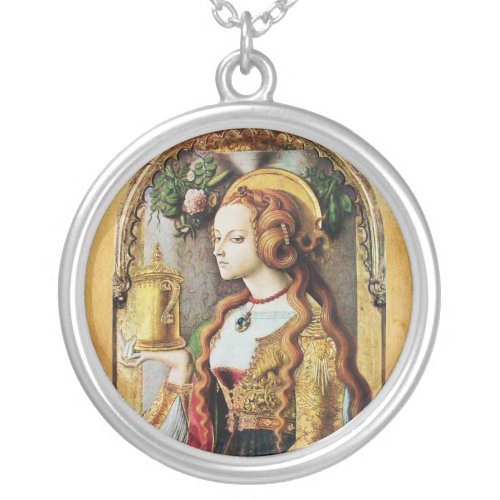 SAINT MARY MAGDALENE SILVER PLATED NECKLACE