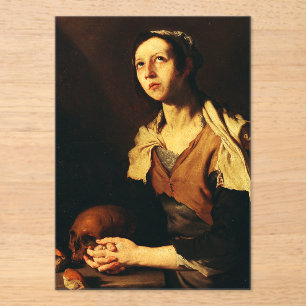 Saint Mary of Egypt by Jusepe de Ribera Acrylic Invitations
