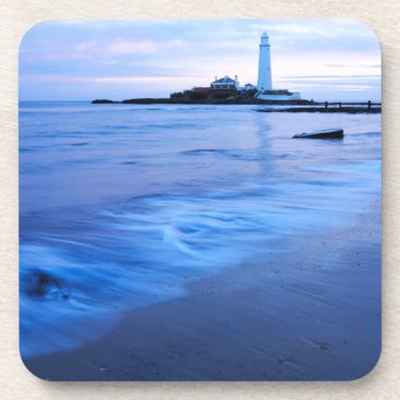 Saint Mary's Lighthouse at Whitley Bay Beverage Coaster Saint Mary's Lighthouse at Whitley Bay Beverage Coaster