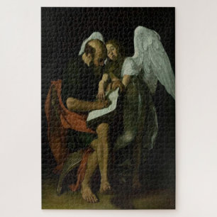 Saint Matthew and the Angel by Caravaggio Jigsaw Puzzle