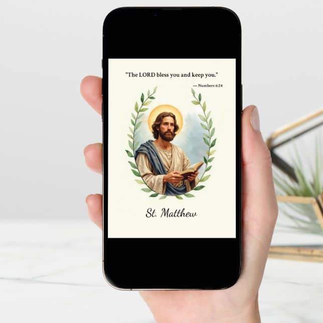 Saint Matthew God's Peace and Blessings Scripture Card (Front Digital)