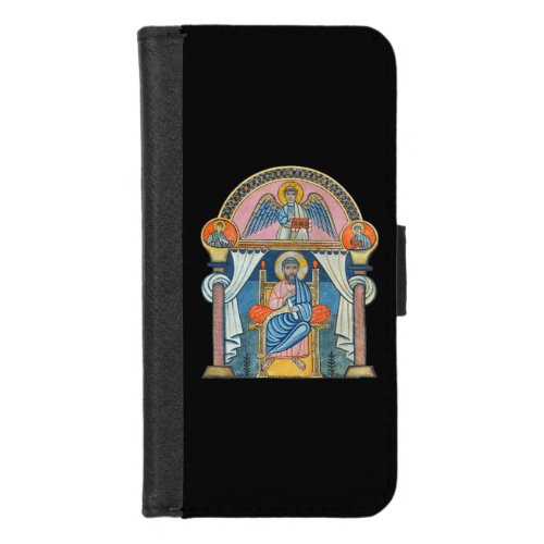 Saint Matthew Medieval Manuscript Art iPhone 87 Wallet Case