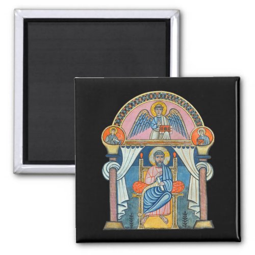 Saint Matthew Medieval Manuscript Art Magnet