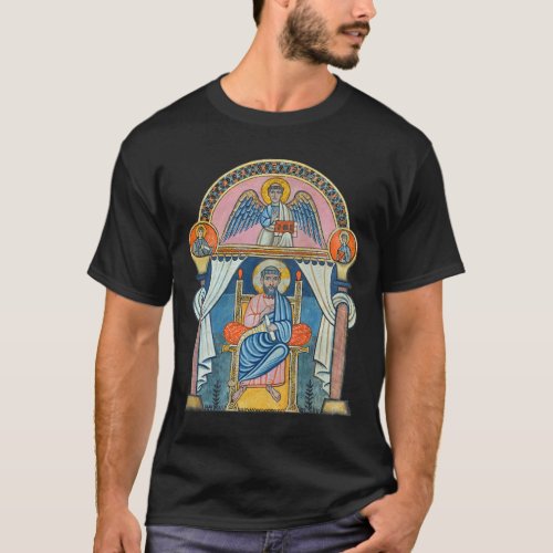 Saint Matthew Medieval Manuscript Art T_Shirt