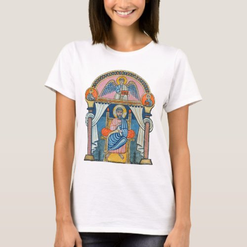 Saint Matthew Medieval Manuscript Art T_Shirt