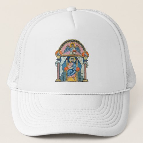 Saint Matthew Medieval Manuscript Art Trucker Hat