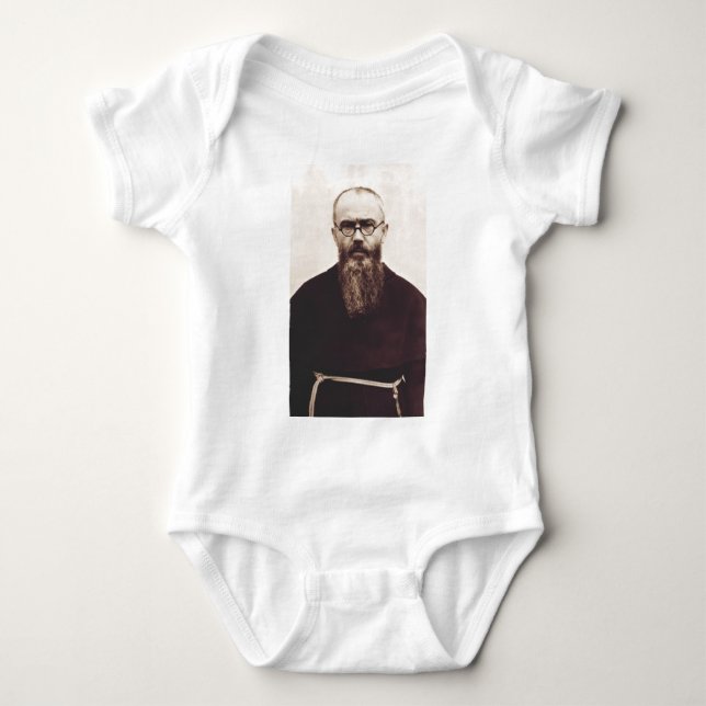 Saint Maximilian Kolbe Polish Catholic priest Baby Bodysuit (Front)