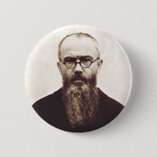 Saint Maximilian Kolbe Polish Catholic priest Button