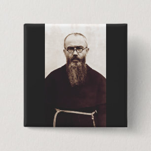 Saint Maximilian Kolbe Polish Catholic priest Button