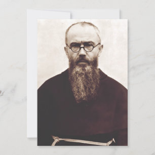 Saint Maximilian Kolbe Polish Catholic priest Holiday Card