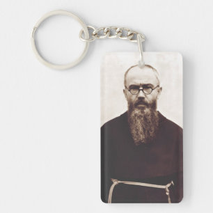 Saint Maximilian Kolbe Polish Catholic priest Keychain