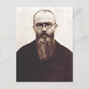 Saint Maximilian Kolbe Polish Catholic priest Postcard