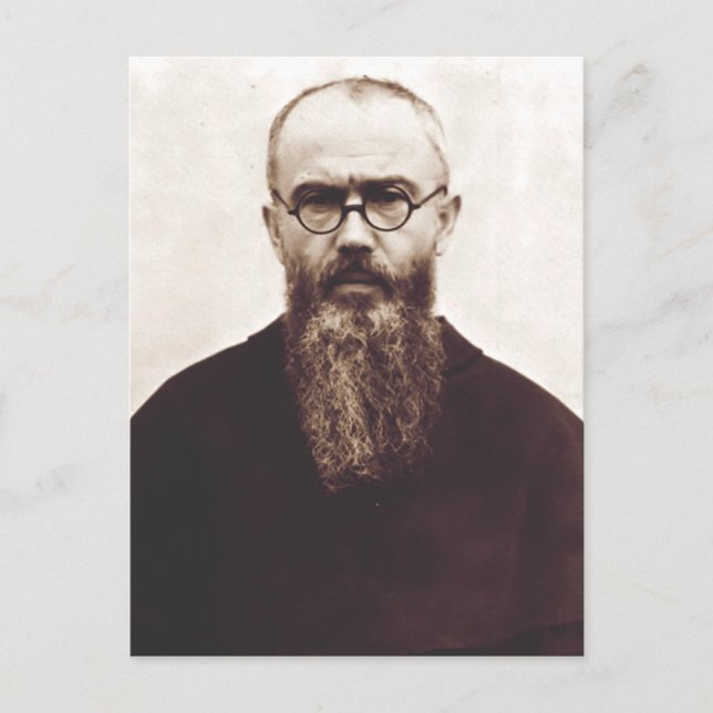Saint Maximilian Kolbe Polish Catholic priest Postcard (Front)