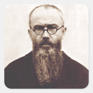 Saint Maximilian Kolbe Polish Catholic priest Square Sticker