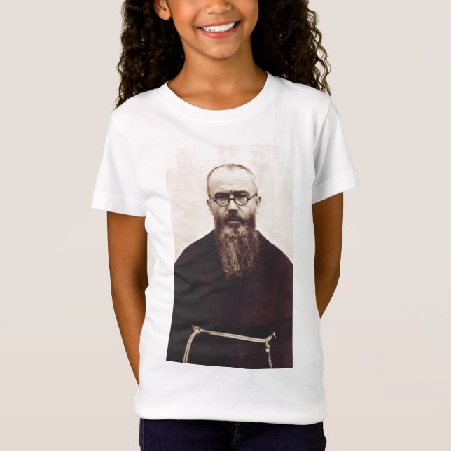 Saint Maximilian Kolbe Polish Catholic priest T-Shirt (Front)