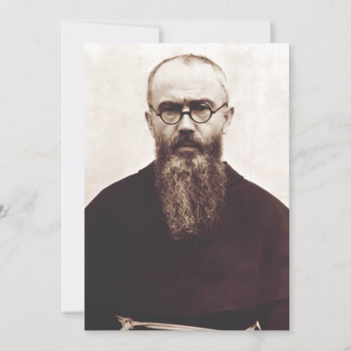 Saint Maximilian Kolbe Polish Catholic priest Thank You Card