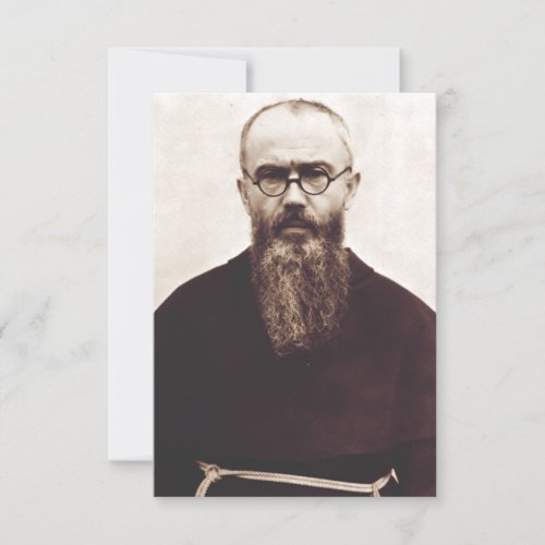 Saint Maximilian Kolbe Polish Catholic priest Thank You Card