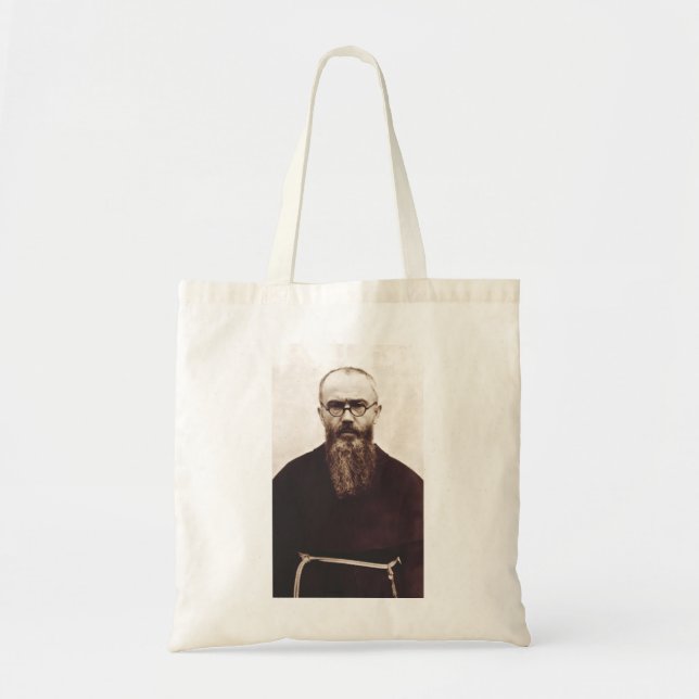 Saint Maximilian Kolbe Polish Catholic priest Tote Bag (Front)