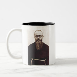 Saint Maximilian Kolbe Polish Catholic priest Two-Tone Coffee Mug