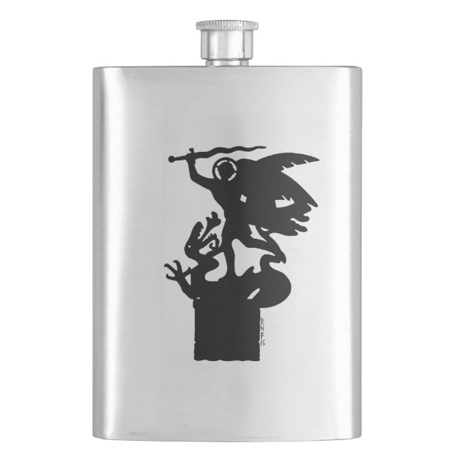Saint Michael and Dragon Flask (Front)