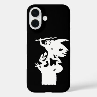 Saint Michael and Dragon (in White) iPhone 16 Case