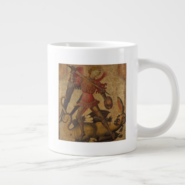 Saint Michael and the Dragon Giant Coffee Mug (Right)