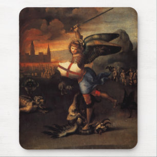 Saint Michael And The Dragon Mouse Pad